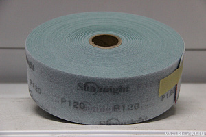 Шлифовальный материал FILM L312T в рулонах 70мм х 50м на липучке, зелёный P120
