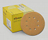 шлифовальный диск по металлу GOLD B312T на липучке 8 отв 125мм P 400  золотистый