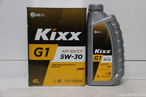 Масло моторное Kixx G1 SN 5W30/4л мет. син.