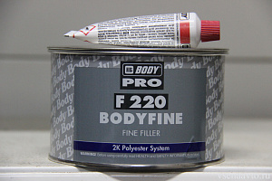 Шпатлёвка полиэфирная Fine 220 (1кг+отв. 20гр)