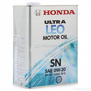 Масло моторное 0W-20 HONDA ULTRA LEO (син.4л) SN/GF-5