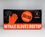 Перчатки нитриловые ROXTOP, черные/оранжевые ХХL, уп.90шт.