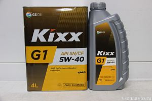 Масло моторное Kixx G1 SN 5W40/4л мет. син.
