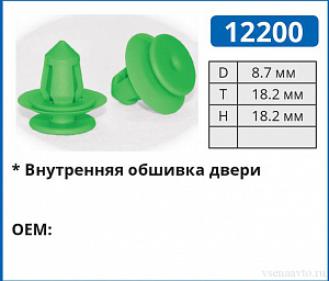12200 клипса автомобильная