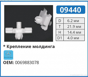 09440 клипса автомобильная MERCEDES