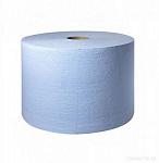   Салфетки протирочные бумажные двухслойные синие 33х35см (рулон 1000шт)