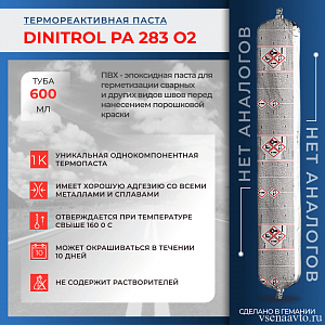  Паста ПВХ термореактивная эпоксидная PA 283 02 DINITROL 600мл