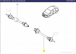 Привод в сборе левый 6001548102 Renault Logan 8V