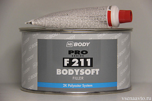Шпатлёвка полиэфирная Soft PRO F211 (0,9кг+отв. 20гр)