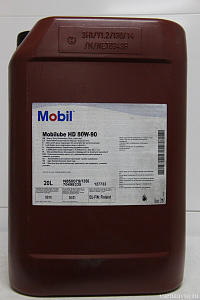 Масло трансмиссионное 80W90 Mobilube HD (мин.20л) GL-5 Россия