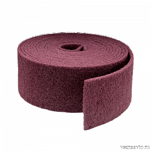 Скотч брайт в рулоне 115 мм x 10 м very fine  (бордовый) HankoTex