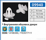09940 клипса автомобильная ALFA ROMEO/FIAT/LANCIA/PEUGEOT/RENAULT
