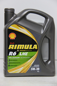Масло моторное  5W30 Rimula R6 LМЕ (синт.4л) CF 