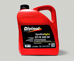 Масло моторное   0W30 SYNTHOLIGHT 03 FE C2/C3 (синтетика 5л) DIVINOL