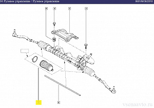 Пыльник рулревой рейки 6001547607 Renault Logan