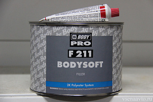 Шпатлёвка полиэфирная Soft 211 (3кг+отв. 60гр)